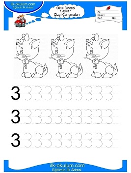Çocuklar İçin Çizgi Çalışma Sayfaları 